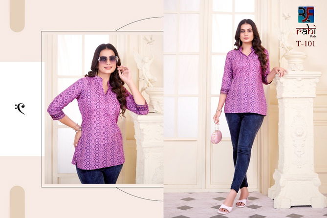 Tunic Vol 1 By Rahi Fab Cambric Cotton Printed Tunic Ladies Top Wholesale Online